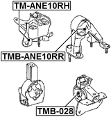 TMB-ANE10RR - REAR ENGINE MOUNT BUSHING