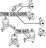 TMB-GSU45RR - REAR ENGINE MOUNT BUSHING
