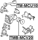 TMB-MCV20 - REAR ENGINE MOUNT BUSHING