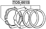TOS-001S - REPAIR KIT SEAL SUB-ASSY STEERING KNUCKLE