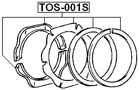 TOS-001S - REPAIR KIT SEAL SUB-ASSY STEERING KNUCKLE