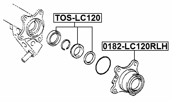 TOS-LC120 - HALF SHAFT OIL SEAL (SET)