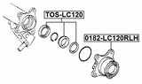 TOS-LC120 - HALF SHAFT OIL SEAL (SET)