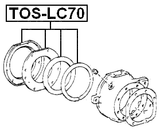 TOS-LC70 - REPAIR KIT SEAL SUB-ASSY STEERING KNUCKLE