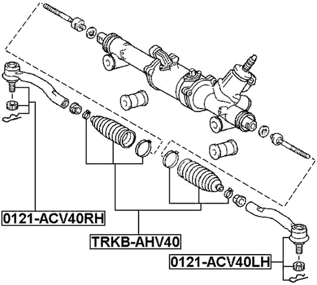 TRKB-AHV40 - STEERING GEAR BOOT