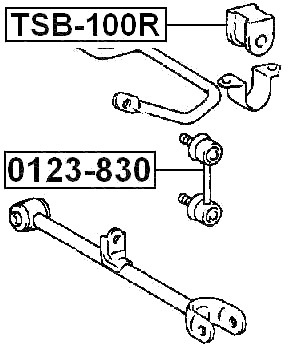 TSB-100R - REAR STABILIZER BAR BUSH D19.1