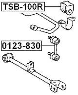 TSB-100R - REAR STABILIZER BAR BUSH D19.1