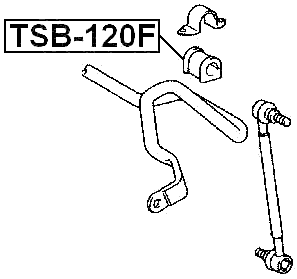 TSB-120F - FRONT STABILIZER BAR BUSH D19