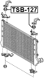 TSB-127 - MOUNT RUBBER RADIATOR