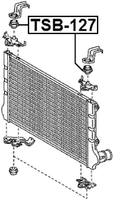 TSB-127 - MOUNT RUBBER RADIATOR