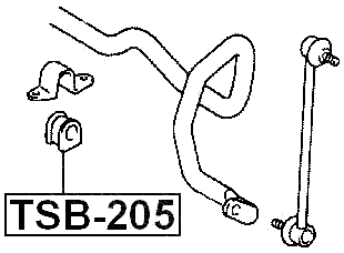 TSB-205 - FRONT STABILIZER BAR BUSH D22