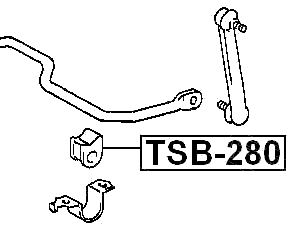 TSB-280 - REAR STABILIZER BAR BUSH D13