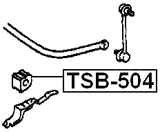 TSB-504 - REAR STABILIZER BAR BUSH D16