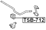 TSB-712 - REAR STABILIZER BAR BUSH D14