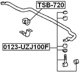 TSB-720 - FRONT STABILIZER BAR BUSH D26.5