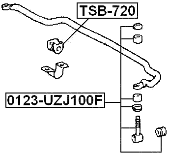 TSB-720 - FRONT STABILIZER BAR BUSH D26.5