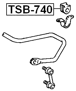TSB-740 - REAR STABILIZER BAR BUSH D23