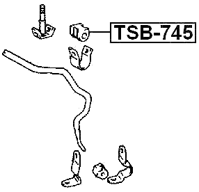 TSB-745 - FRONT STABILIZER BAR BUSH D28