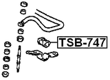 TSB-747 - FRONT STABILIZER BAR BUSH D23