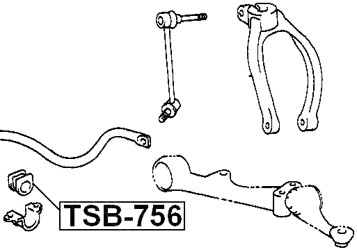 TSB-756 - FRONT STABILIZER BAR BUSH D26