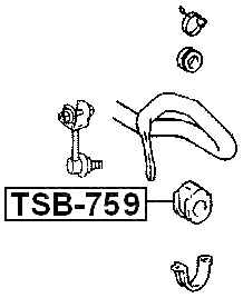 TSB-759 - FRONT STABILIZER BAR BUSH D13.5