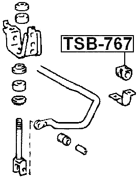 TSB-767 - REAR STABILIZER BAR BUSH D23