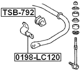 TSB-792 - REAR STABILIZER BAR BUSH D21