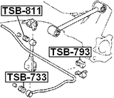 TSB-793 - REAR STABILIZER BAR BUSH D20