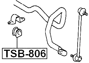 TSB-806 - FRONT STABILIZER BAR BUSH D23