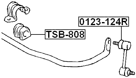 TSB-808 - REAR STABILIZER BAR BUSH D20