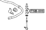 TSB-809 - FRONT STABILIZER BAR LINK BUSH
