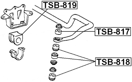 TSB-819 - FRONT STABILIZER BAR BUSH D30