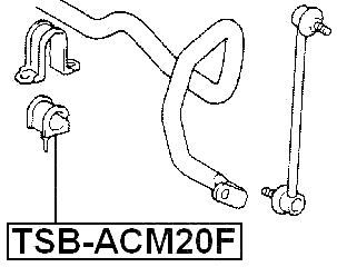 TSB-ACM20F - FRONT STABILIZER BAR BUSH D25