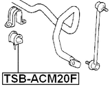 TSB-ACM20F - FRONT STABILIZER BAR BUSH D25