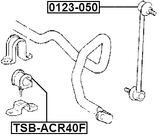 TSB-ACR40F - FRONT STABILIZER BAR BUSH D24