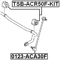TSB-ACR50F-KIT - FRONT STABILIZER BAR BUSH KIT D24.5