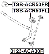 TSB-ACR50FL - FRONT STABILIZER BAR BUSH LEFT D24.5