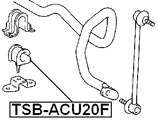 TSB-ACU20F - FRONT STABILIZER BAR BUSH D23