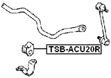 TSB-ACU20R - REAR STABILIZER BAR BUSH D13