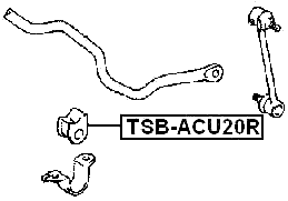 TSB-ACU20R - REAR STABILIZER BAR BUSH D13