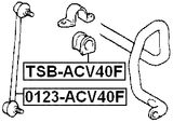TSB-ACV40F - FRONT STABILIZER BAR BUSH D24