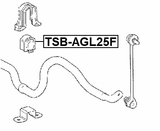TSB-AGL25F - FRONT STABILIZER BAR BUSH D28.6