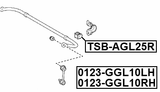 TSB-AGL25R - REAR STABILIZER BAR BUSH D21