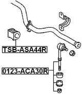 TSB-ASA44R - REAR STABILIZER BAR BUSH D18