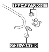TSB-ASV70R-KIT - REAR STABILIZER BAR BUSH KIT D25