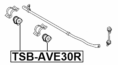 TSB-AVE30R - REAR STABILIZER BAR BUSH D16