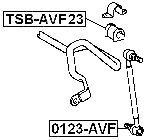 TSB-AVF23 - FRONT STABILIZER BAR BUSH D23