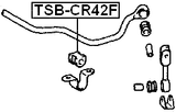 TSB-CR42F - FRONT STABILIZER BAR BUSH D24
