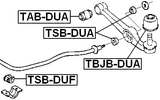 TSB-DUF - FRONT STABILIZER BAR BUSH D23