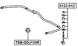 TSB-GDJ150R - REAR STABILIZER BAR BUSH D29.5